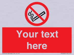 Custom No E-cigarettes / Vaping Sign